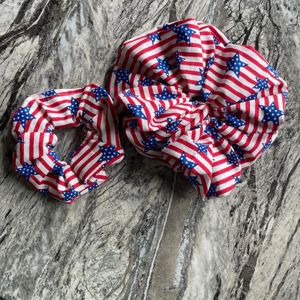 Fourth of July Patriotic USA Extra Large Scrunchies